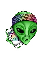 Alien Phone Tattoo
